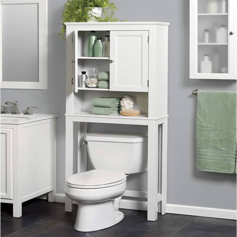 Over The Toilet Storage - 10"D x 27.01"W x 68.6"H