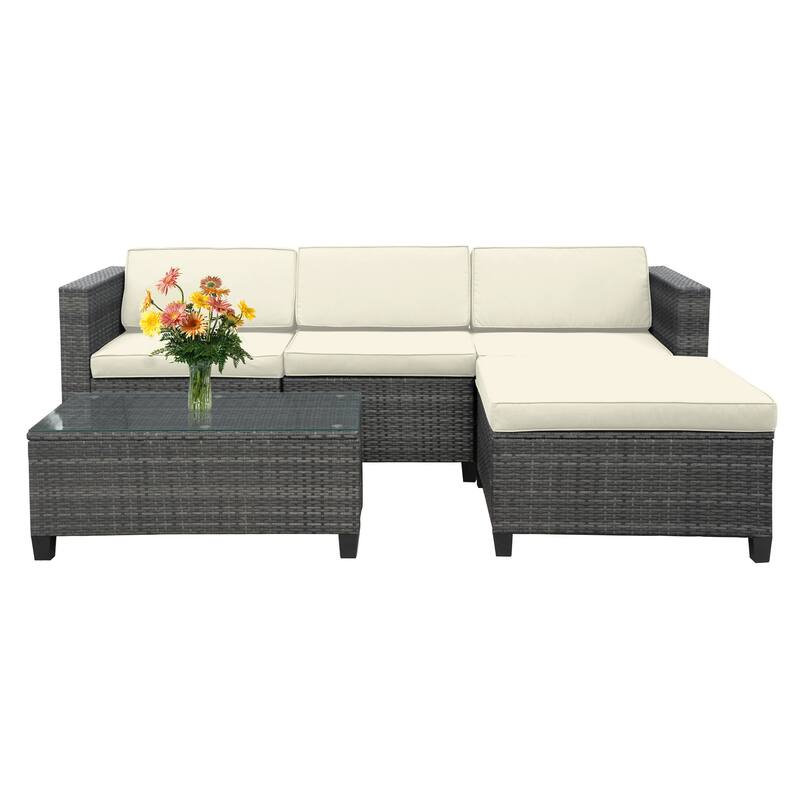 Royalcraft 5 Pieces Wicker Outdoor Sectional Sofa Sets