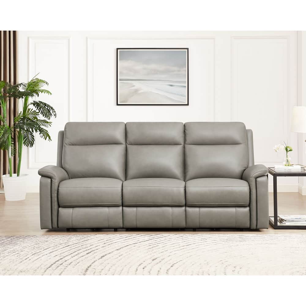 Hydeline Stanfield Zero Gravity Power Recline and Headrest Top Grain Leather Sofa