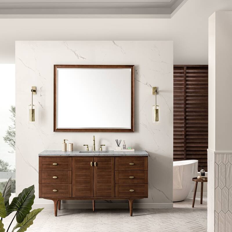 James Martin Vanities 670-V60S-FEJP Amberly 60" Wall Mounted or Free