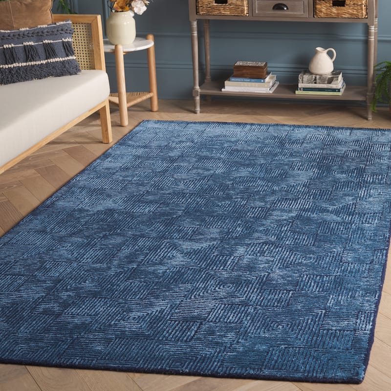 SAFAVIEH Handmade Glamour Nayma Geometric Viscose Rug