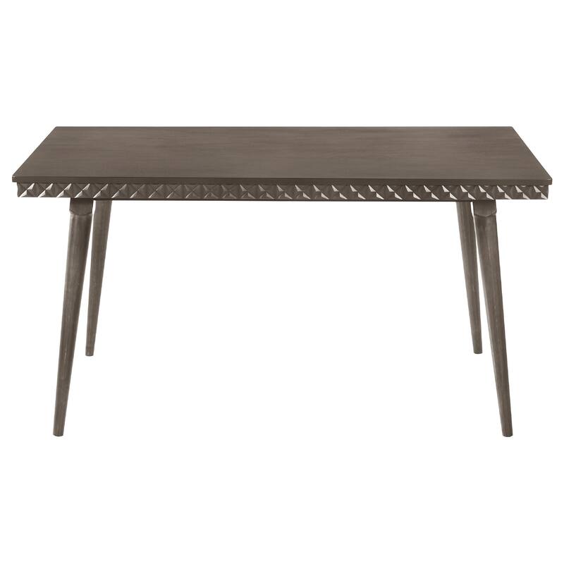 Nolan 5pc Dining Table and 4 Chair Set, Walnut Brown, Molded Trim