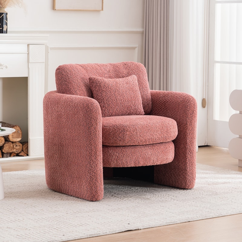 Round Corner Modern Accent Dining Chair - Stylish Single Seat for Modern Spaces