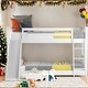 preview thumbnail 1 of 9, White Twin over Twin Bunk Bed with Convertible Slide and Ladder for Bedroom White