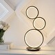 preview thumbnail 3 of 5, Lillian 17.25" 3-Light Bohemian Coastal Iron Integrated LED Table Lamp, Black by JONATHAN Y