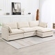 preview thumbnail 8 of 15, Corduroy Sectional Sofa with Removable Ottomans & Ultra-soft Cushions for Living Room & Bedroom