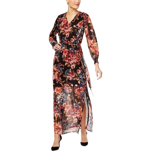 Shop Eci New York Womens Maxi Dress Long Sleeves Floral Print