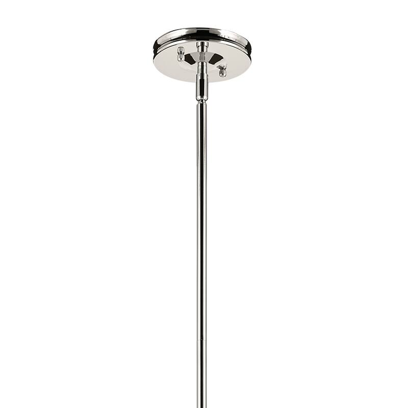 Kichler Lighting Laria 16 Inch 1 Light Pendant with Clear Glass in Polished Nickel