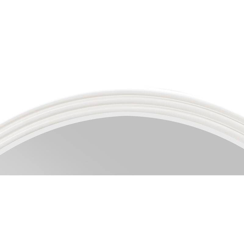 Carena Gray Round Wall Mirror - Decorative Accent - Grey