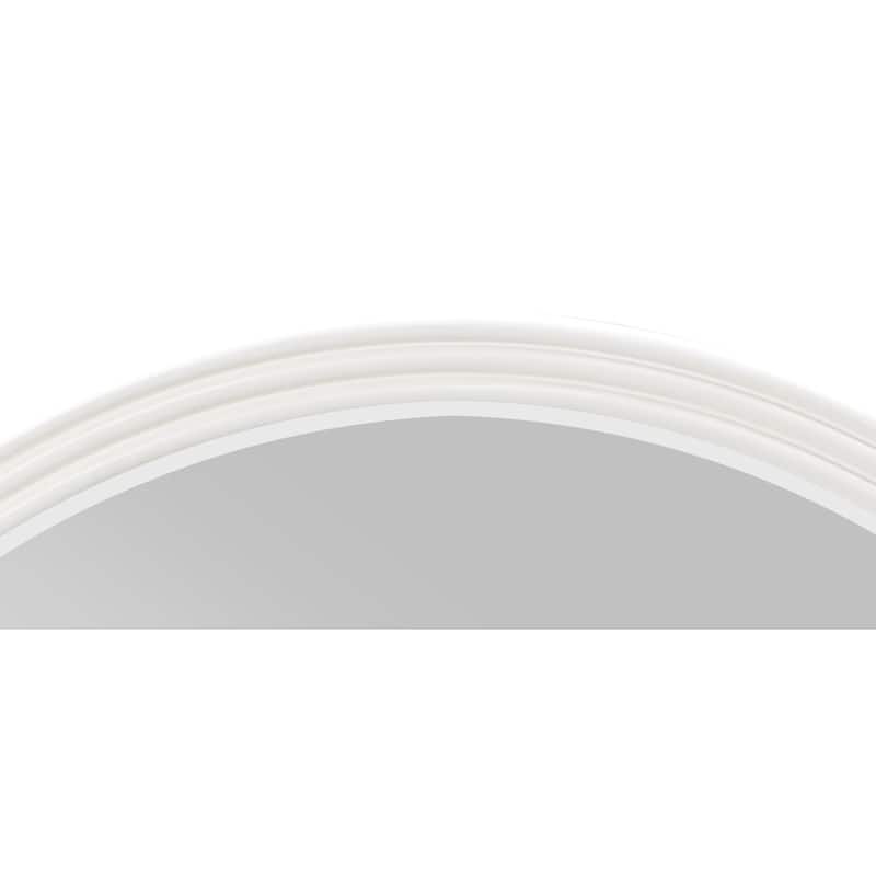 Wood 32" D Carena Gray Round Mirror - Grey
