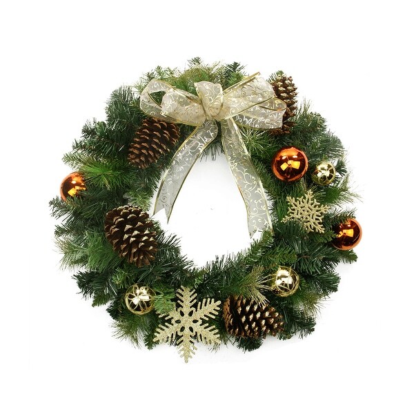 Download Shop 24" Pre-Decorated Copper and Gold Ball Ornaments and ...