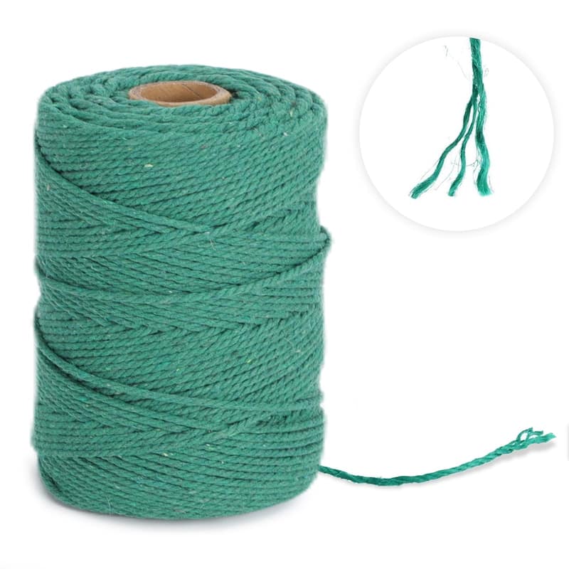 VECELO Green Garden Twine Strong Hemp Rope for Gardening Plant Tie Floristry Crafts Gift Wrapping Packing Decor