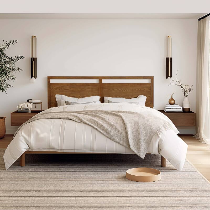 Farmhouse Double Panel Wood Headboard, King or Queen