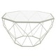 preview thumbnail 4 of 44, Malibu 29" Modern Octagon Center Coffee Table with Tempered Glass Table top & Sturdy Metal Geometric Base for Living Room Office White