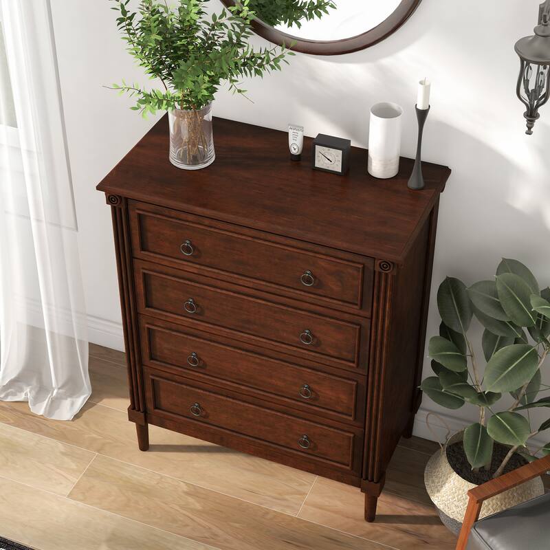 Joneigh Traditional Solid Wood 4-Drawer Chest by Furniture of America