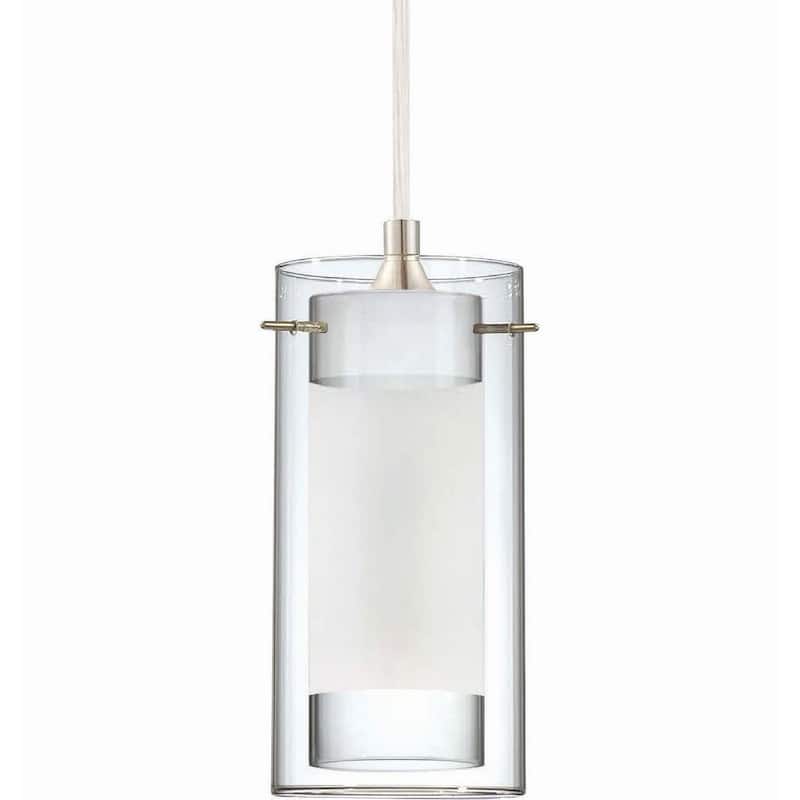 Volume Lighting Esprit Single Light 4" Wide Mini Pendant with Double - Brushed Nickel