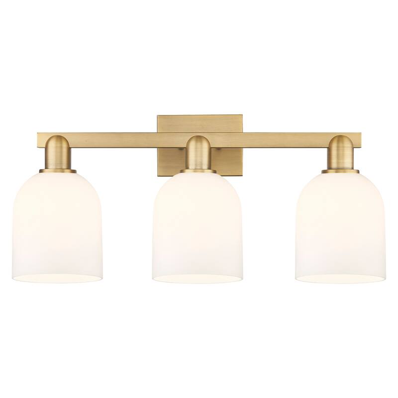 Innovations Lighting Endless Possibilities Arcadia - Bella - 3 Light 25" Bath Vanity Light - Brushed Brass/White