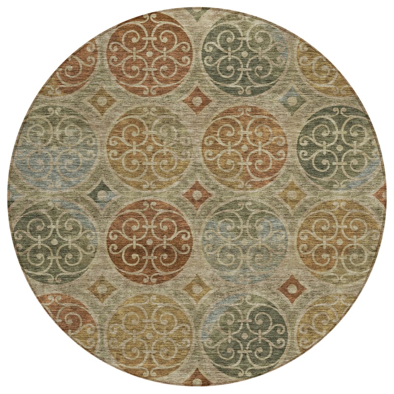 HomeRoots Trellis Transitional Rectangle Outdoor Rug