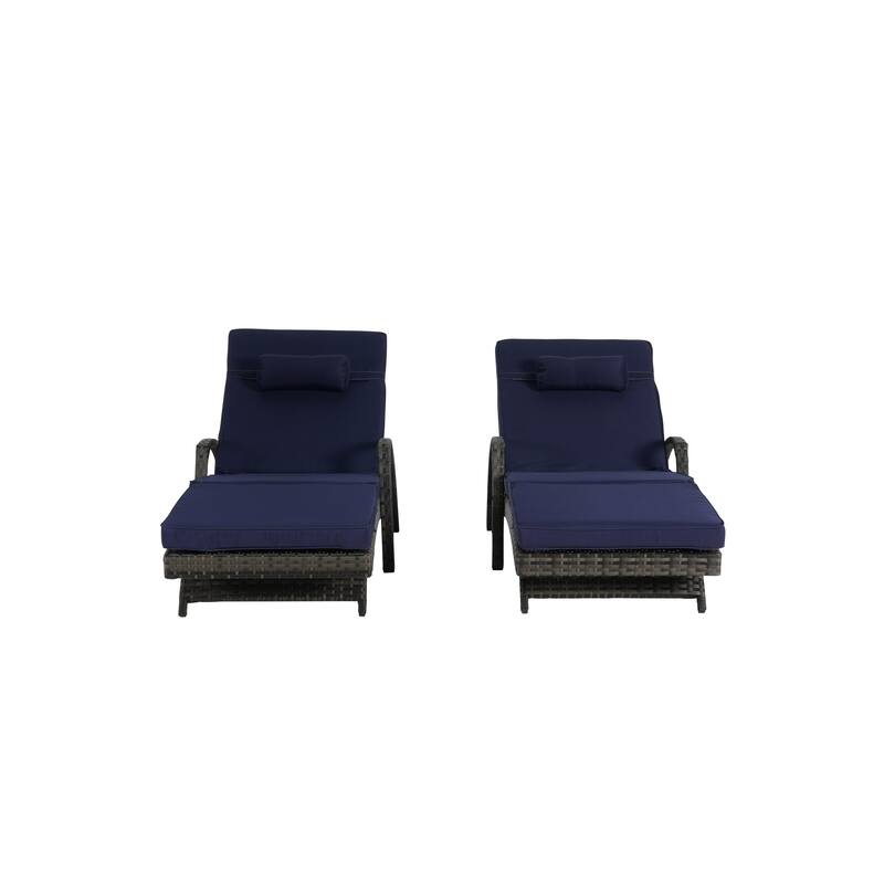 GDFStudio - Eliana Outdoor Recliner Set for Lounging, Sunbathing & Garden Relaxation