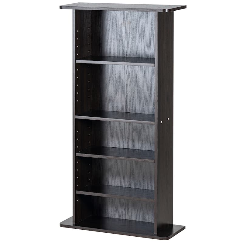 Media Storage Cabinet, DVD Cabinet with Doors and Shelves, CD Storage, Adjustable DVD Shelf, Protects & Organizes Music