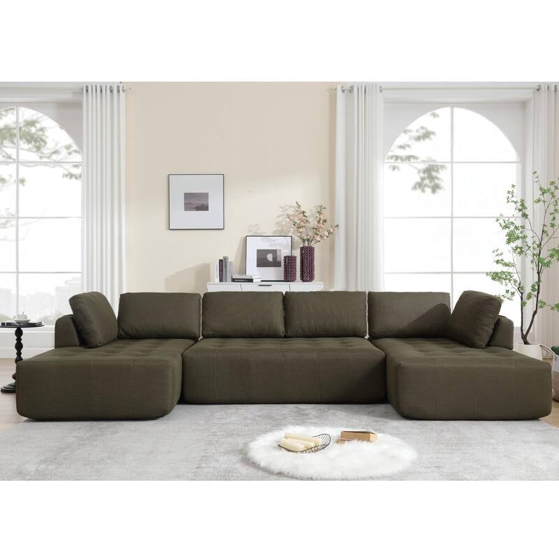 Modular Combination Sofa, U-shaped Sofa, Living Room, Apartment, Upholstered ,6-seat Sofa, Free Combination Sofa