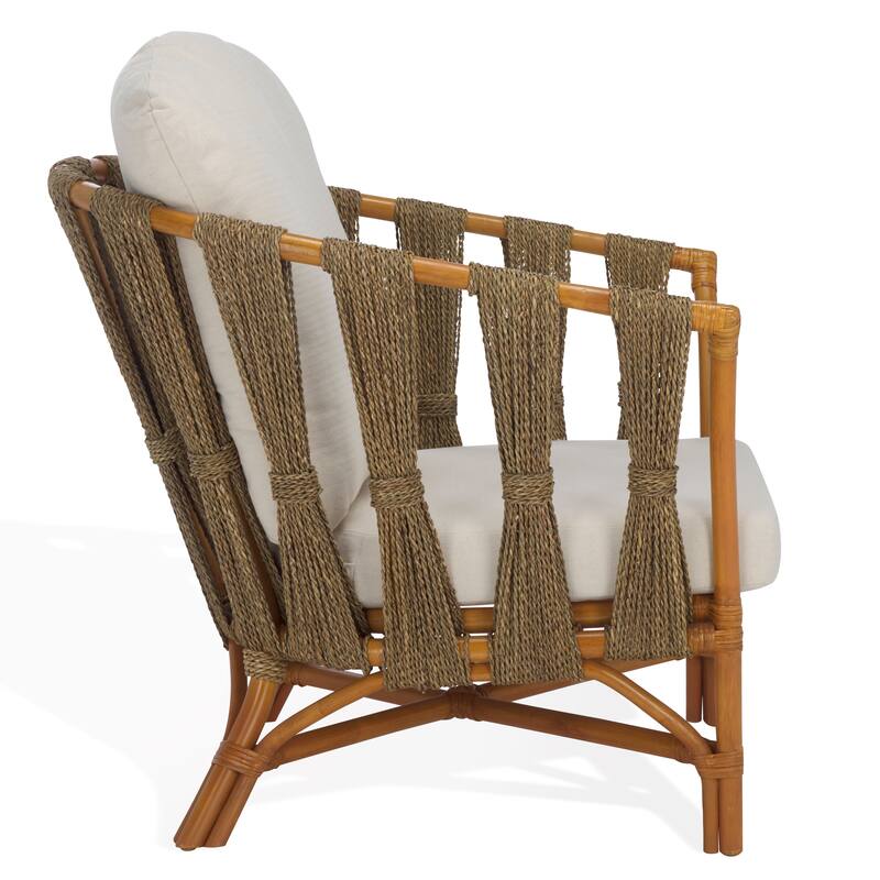 SAFAVIEH Couture Donatello Rattan Pole Accent Chair - 29"W x 34"D x 30"H