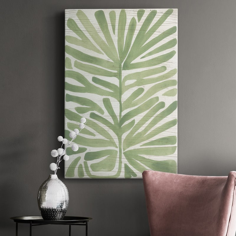 Driftwood Palm Leaf IV Premium Gallery Wrapped Canvas - Ready to Hang