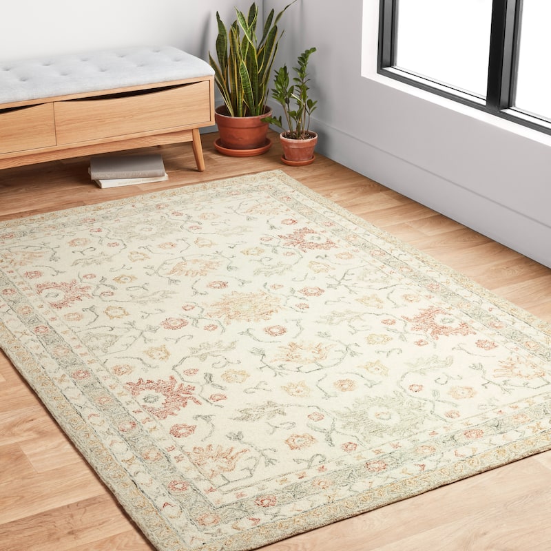 Alexander Home Annabelle Sunrise Hand-Hooked Traditional Wool Rug