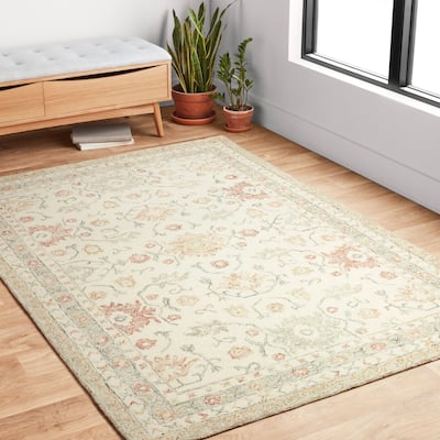 Alexander Home Annabelle Sunrise Hand-Hooked Traditional Wool Rug