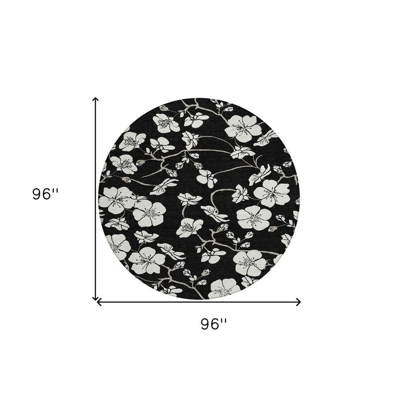HomeRoots Floral Transitional Rectangle Outdoor Rug