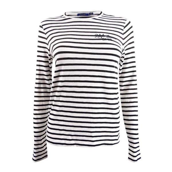 ralph lauren white long sleeve t shirt womens