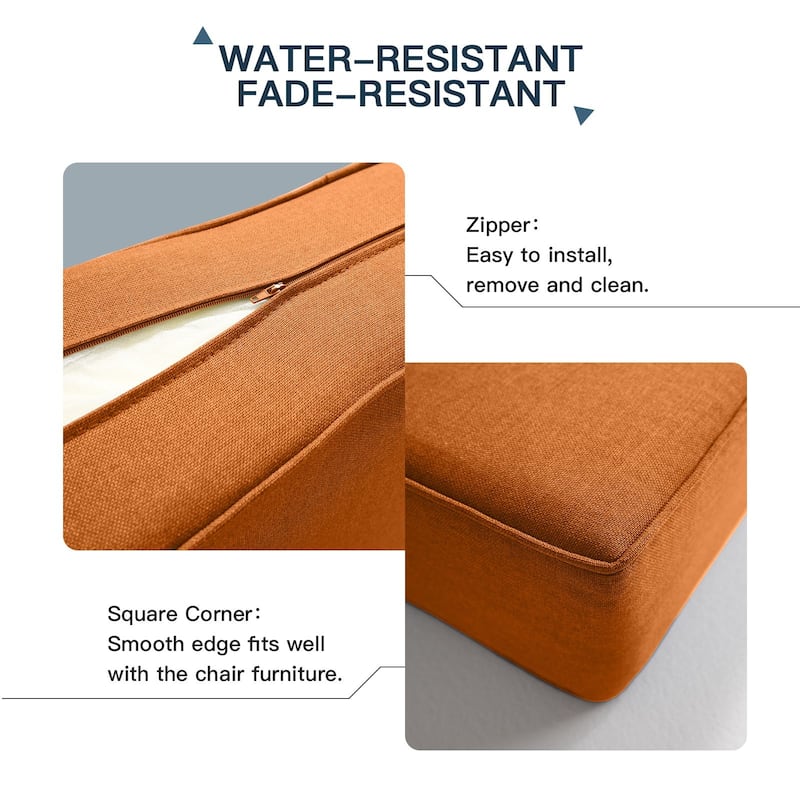 Pocassy 22"x24"x6" Inch Thick Cushions Pillows Indoor Outdoor Cushion 3 Set