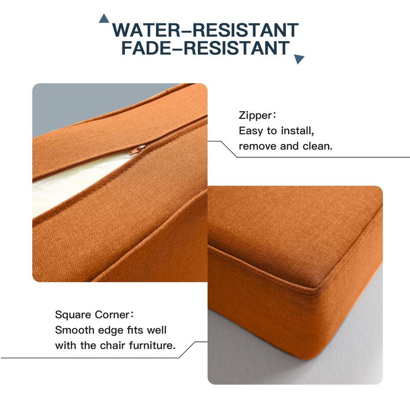 Pocassy 22"x24"x6" Inch Thick Cushions Pillows Indoor Outdoor Cushion 4 Set