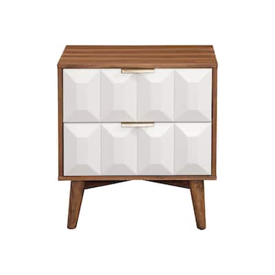 urnished Walnut Nightstand with English Dovetail Drawers