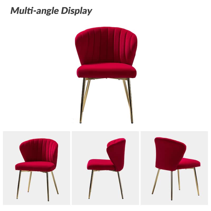 Aruna Accent Chair with Metal Legs 20''W X 19.5 ''D X 29''H by HULALA HOME