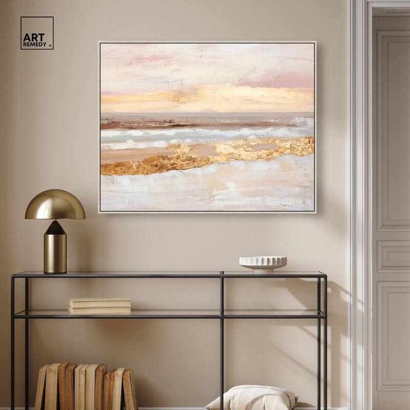 Rose Gold Coast Canvas by Art Remedy