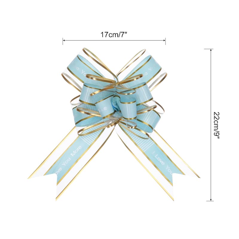 10pcs Large Pull Bow Love You Gift Wrapping Bows Ribbon Organza