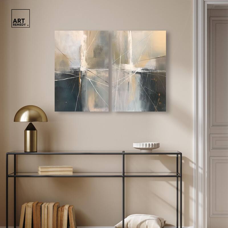 Contemporary Set Canvas Set of 2 by Art Remedy, Gallery Wrapped