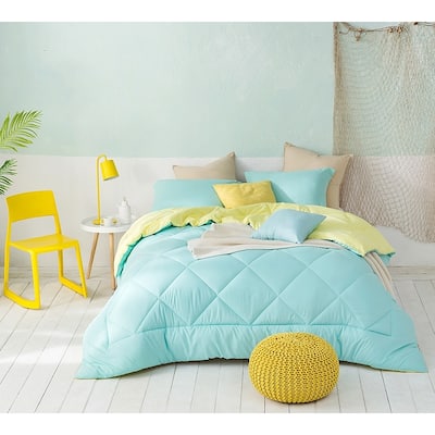 BYB Yucca/Limelight Yellow Reversible Comforter - Oversized Bedding