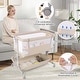 preview thumbnail 4 of 19, Costway Baby Bassinet Bedside Sleeper with 6-Level Adjustable Height - See Details