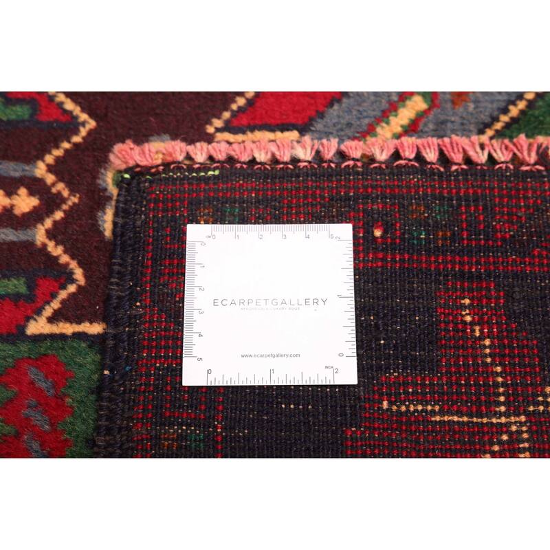 ECARPETGALLERY Hand-knotted Teimani Red Wool Rug - 3'3 x 6'6