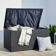 preview thumbnail 52 of 73, Glitzhome 140 Gallon Outdoor Patio Oversize Storage Bench Wicker Table Deck Box