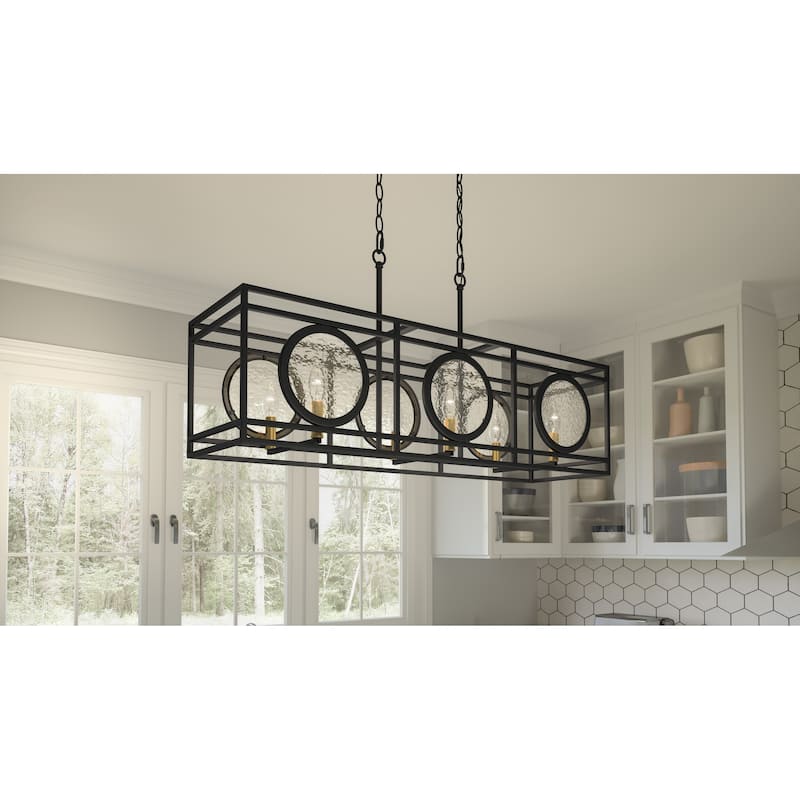 Chalamont 6-Light Earth Black Island Light - Earth Black
