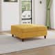 Large Corduroy Ottoman - Orange