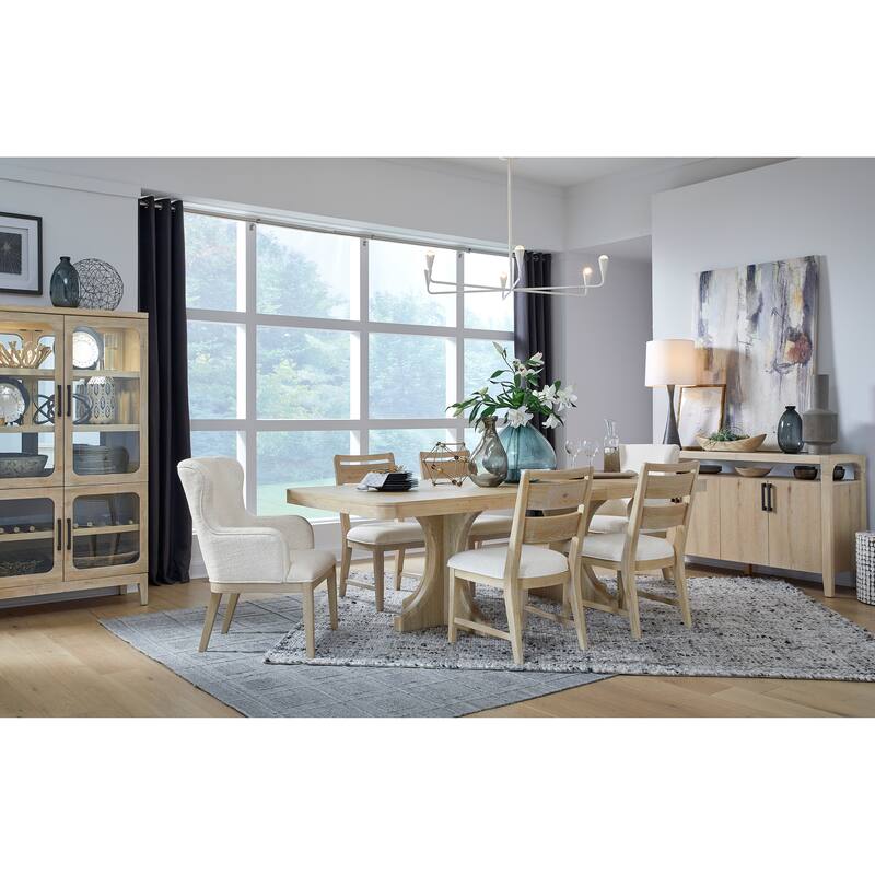 Magnussen Home Somerset Butternut Upholstered Arm Chair Two Pack - 26.13''W x 27.13''D x 37.63''H