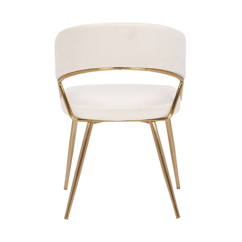 Silver Orchid Tatyana Gold Upholstered Dining Chair (Set of 2)