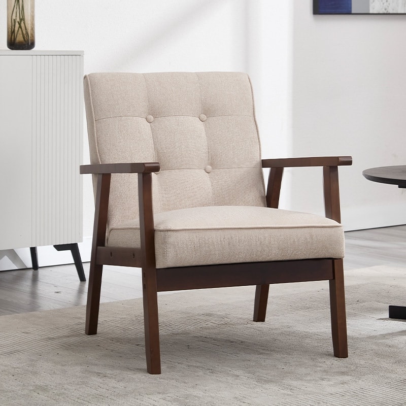 Wooden Accent Chair for Living Room Bedroom