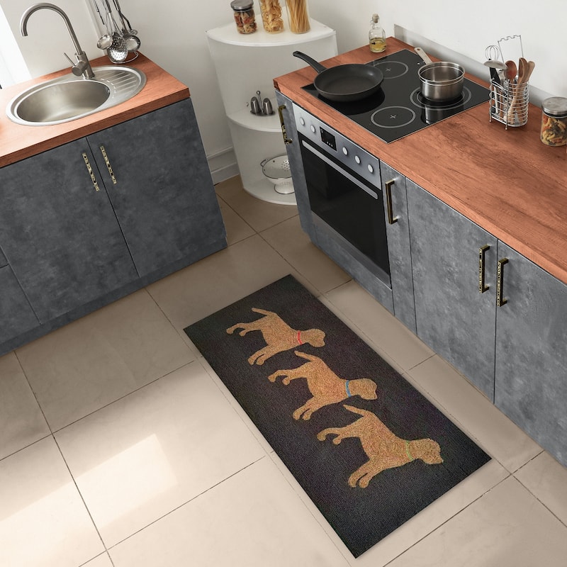 Liora Manne Frontporch Yellow Labs Indoor/Outdoor Rug