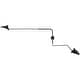 preview thumbnail 7 of 6, Minimalist 2-Lights Swinging Arm Wall Lighting, Adjustable Black Wall Reading Office Lights