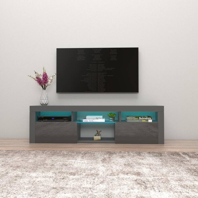 Bari 160 Wall Mounted Floating 63" TV Stand with 16 Color LEDs